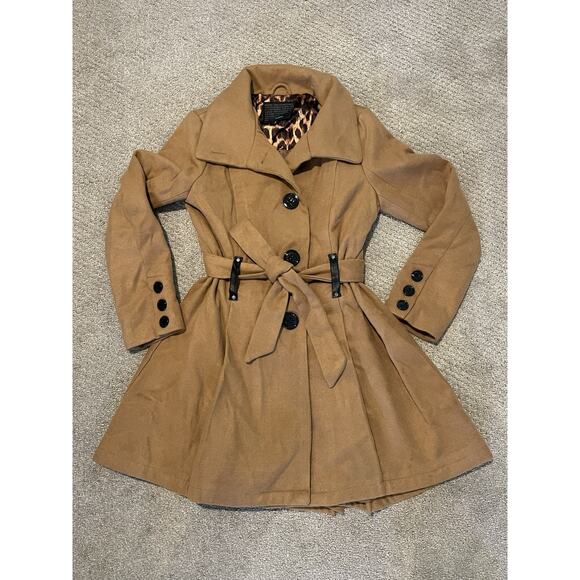 Steve Madden Jackets & Blazers - STEVE MADDEN BELTED SKIRTED COAT, S